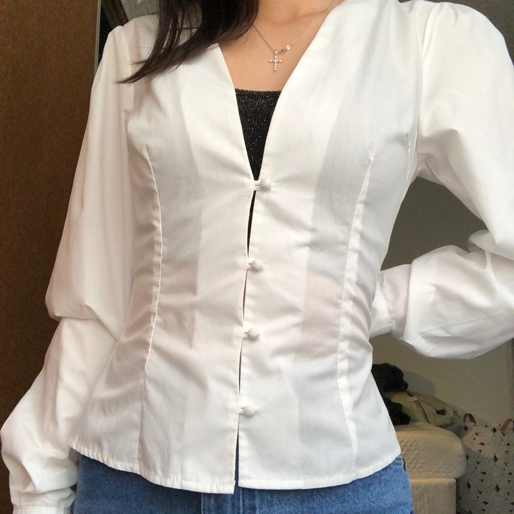 Missguided white blouse